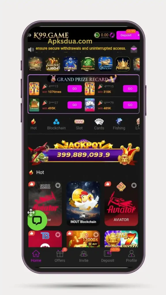 Home page of all games