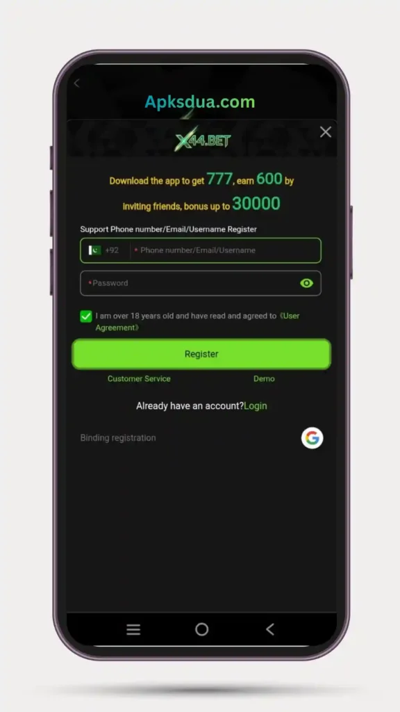 How to Register on X44BET Game