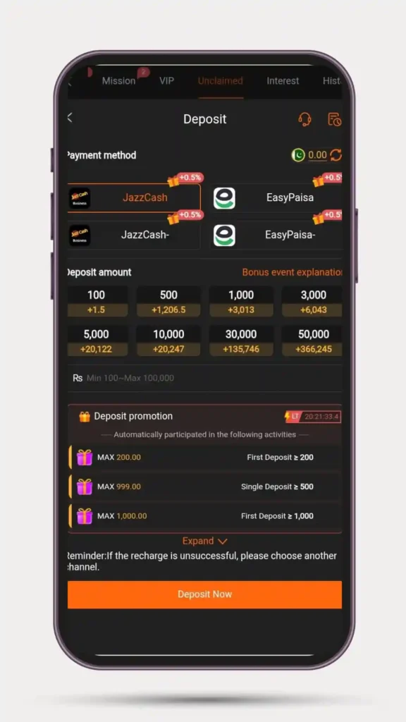 Deposit and payment method of AR999 Game