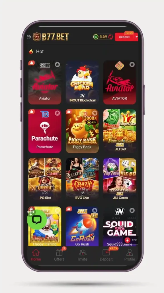 Home page of all games