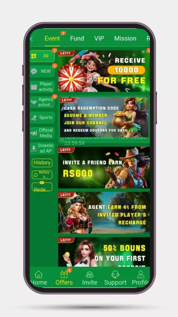 Offers and event of LG777 Game