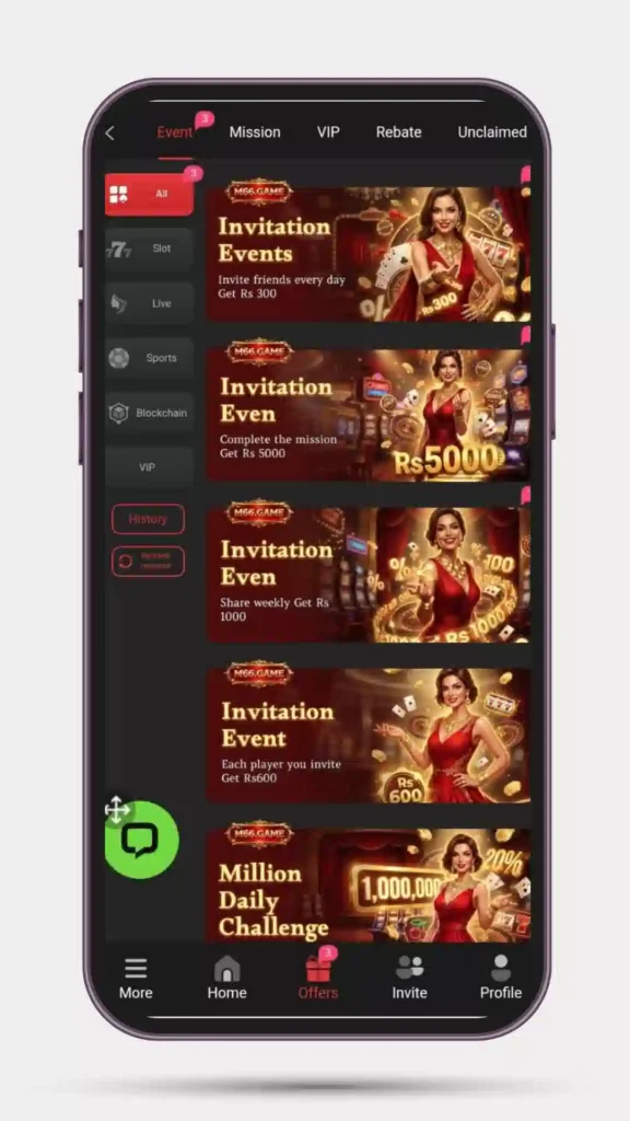 Offers and event of M66 Game