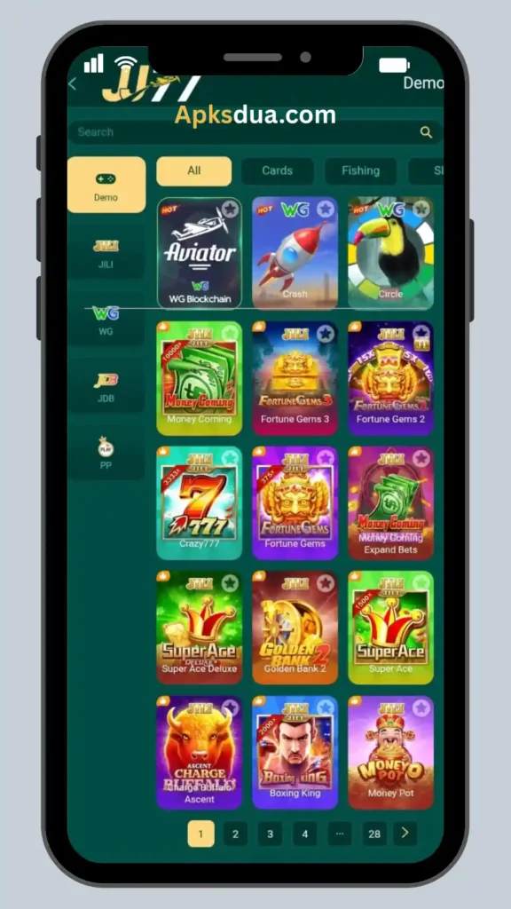 JJ77 Game All Games List