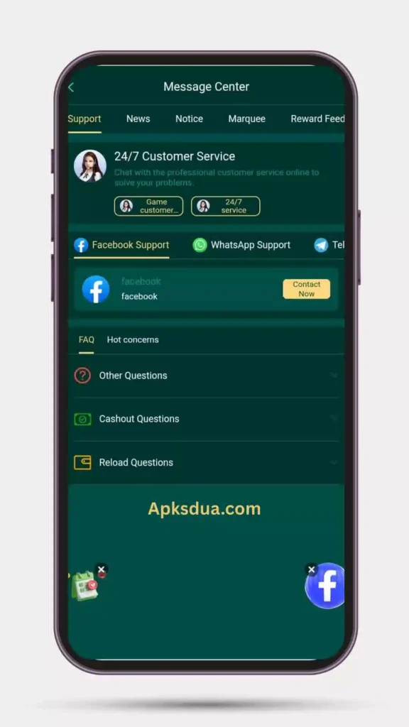 Custmer service of the K6CLUB Game