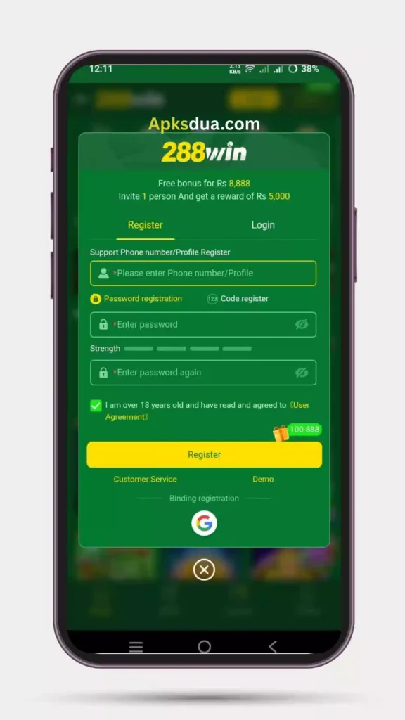 How to Register for 288Win Game