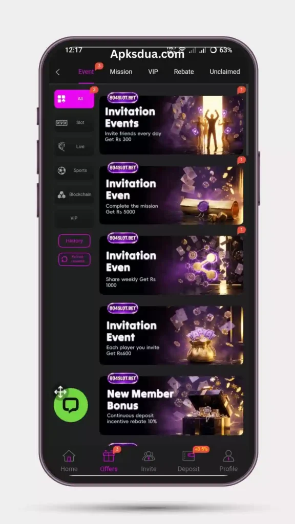 Offers and event of 804Slots Game