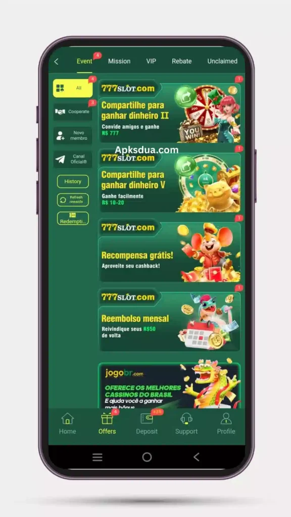 Offers and event of 777Slot Game