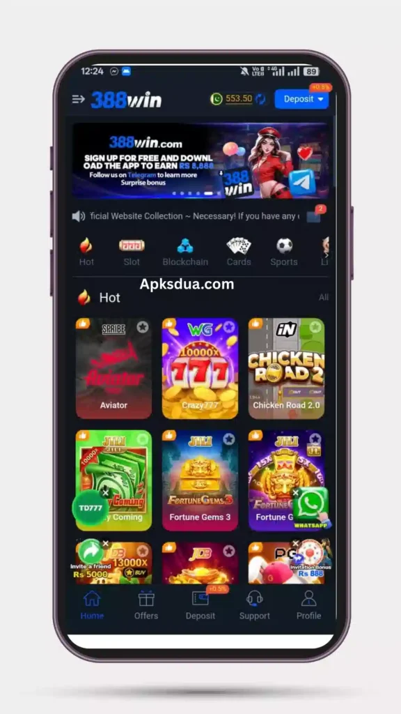 Home page of all hot games