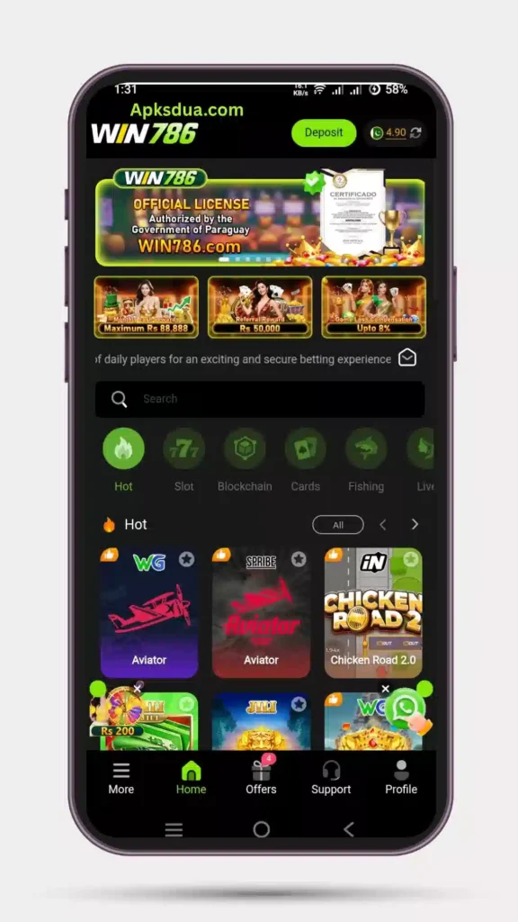 Home page of the all hot games