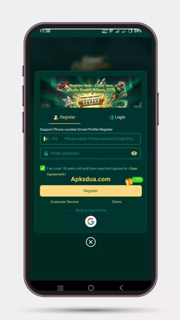 Account Registration Process on EQ668 Game