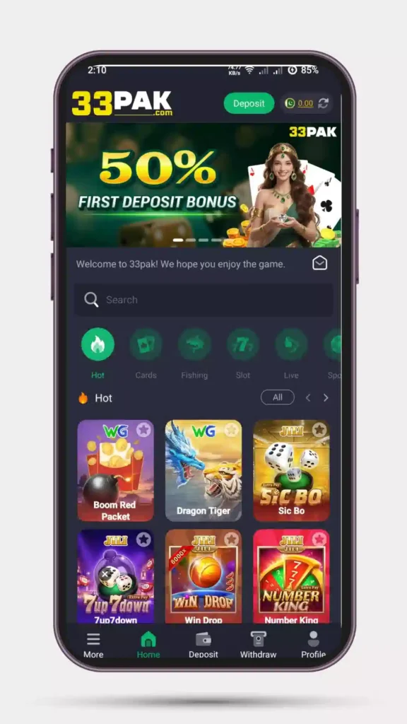 Home page of all hot games