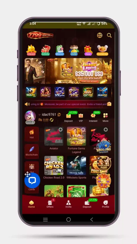 Home page of all games